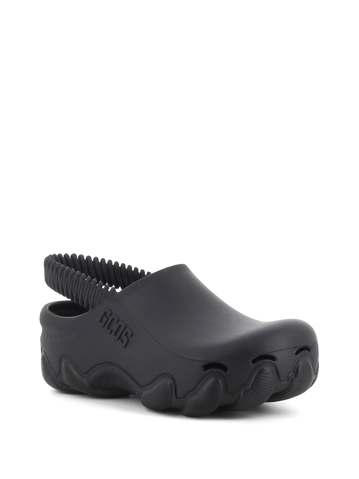 Shop Gcds Rubber Sandals In Black