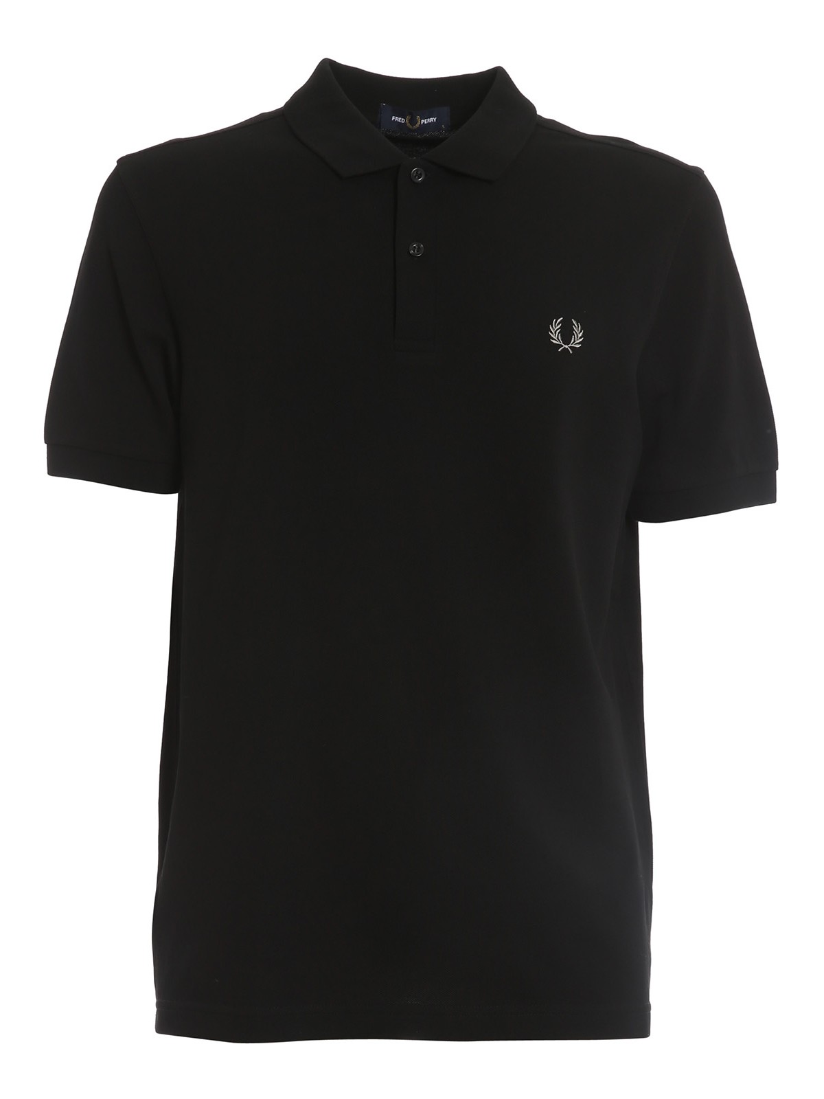 Fred Perry Logo Embroidery Polo In Black