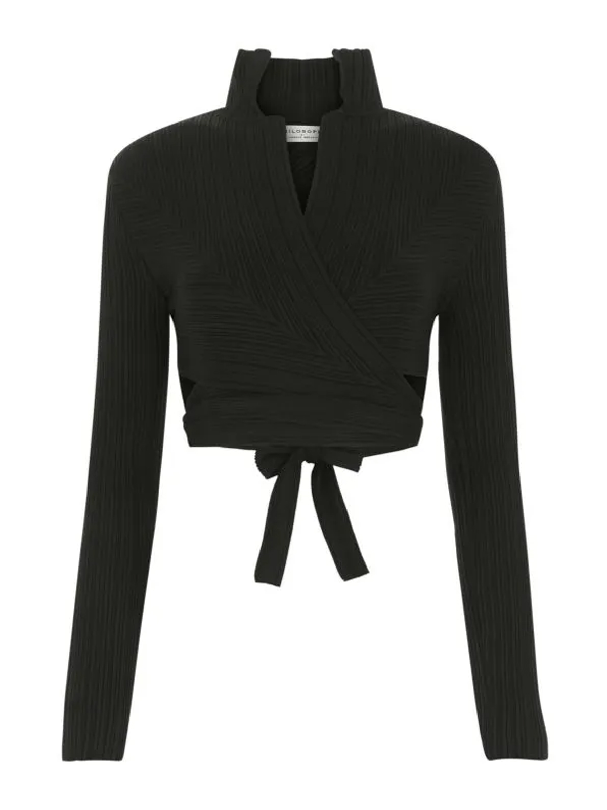 Shop Philosophy Di Lorenzo Serafini Knitted Top In Black