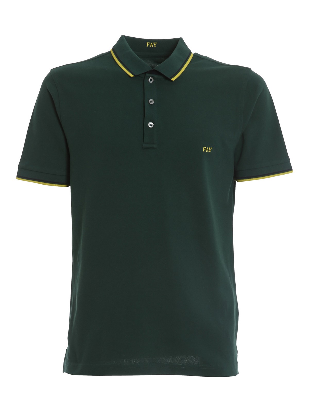 Fay Branded Polo In Green