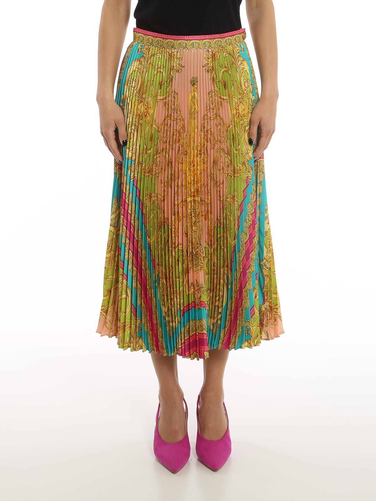 Versace 膝丈/ミディスカート - マルチカラー|10042211A038555P370 