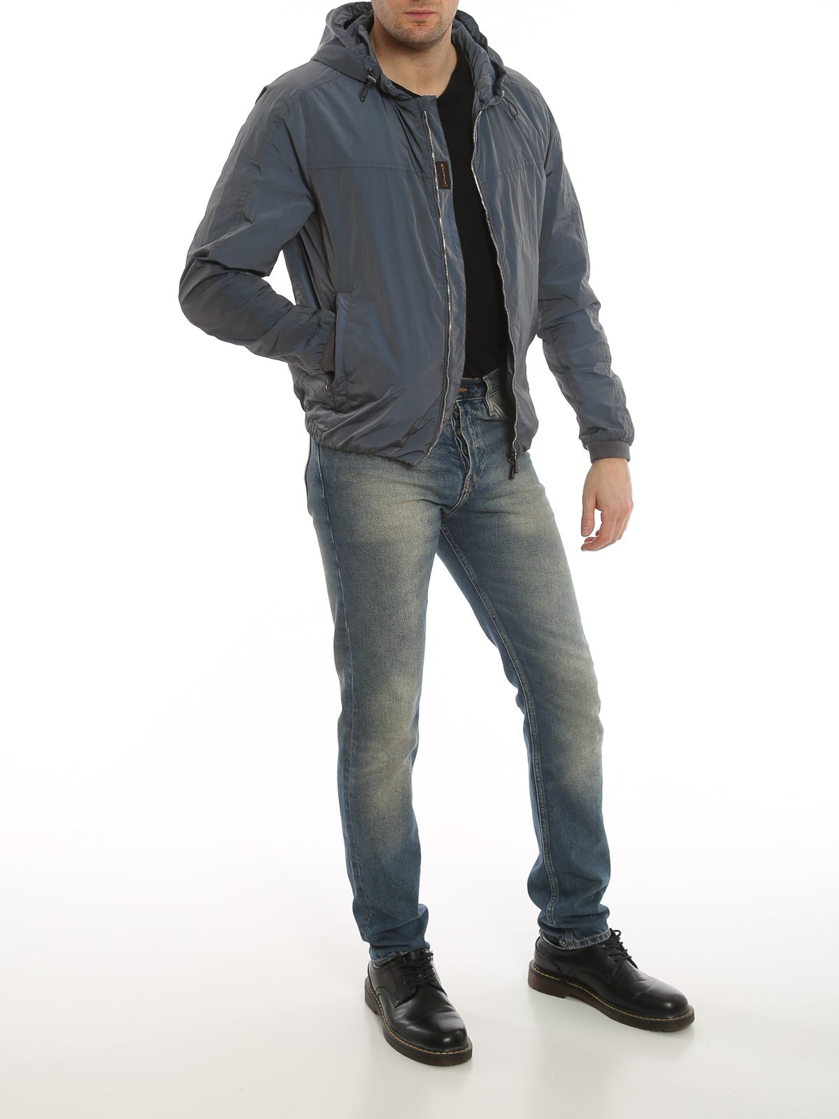 Moorer Albori hooded jacket - Grey - Men
