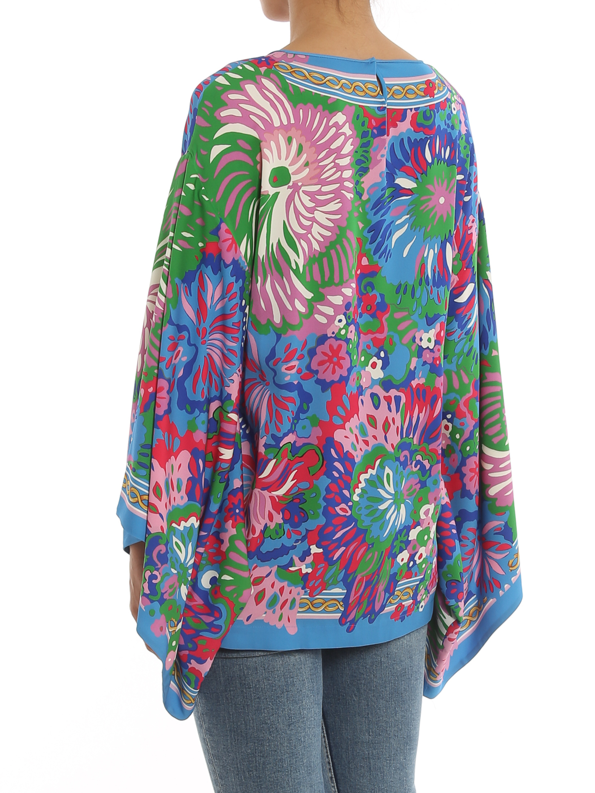 Shop Dolce & Gabbana Patterned Silk Tunic In Multicolour