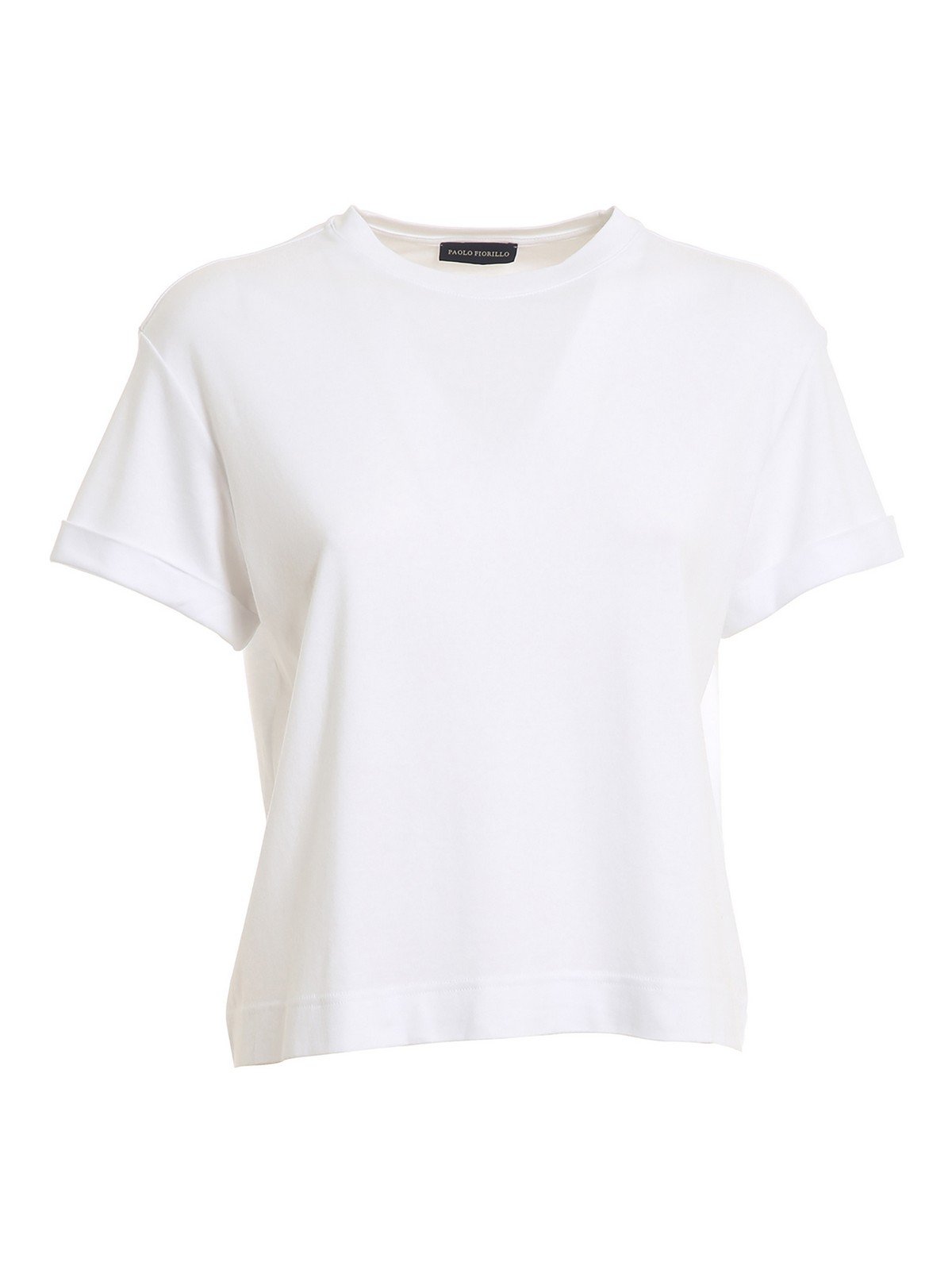Paolo Fiorillo T-shirt With Turned-up Sleeves In White
