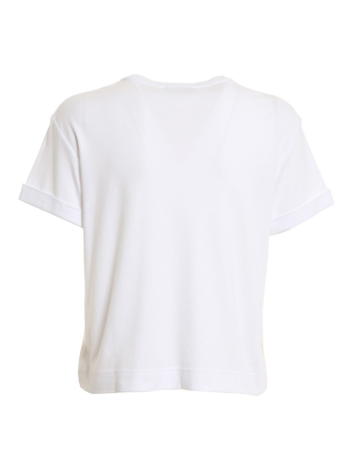 Shop Paolo Fiorillo T-shirt With Turned-up Sleeves In White