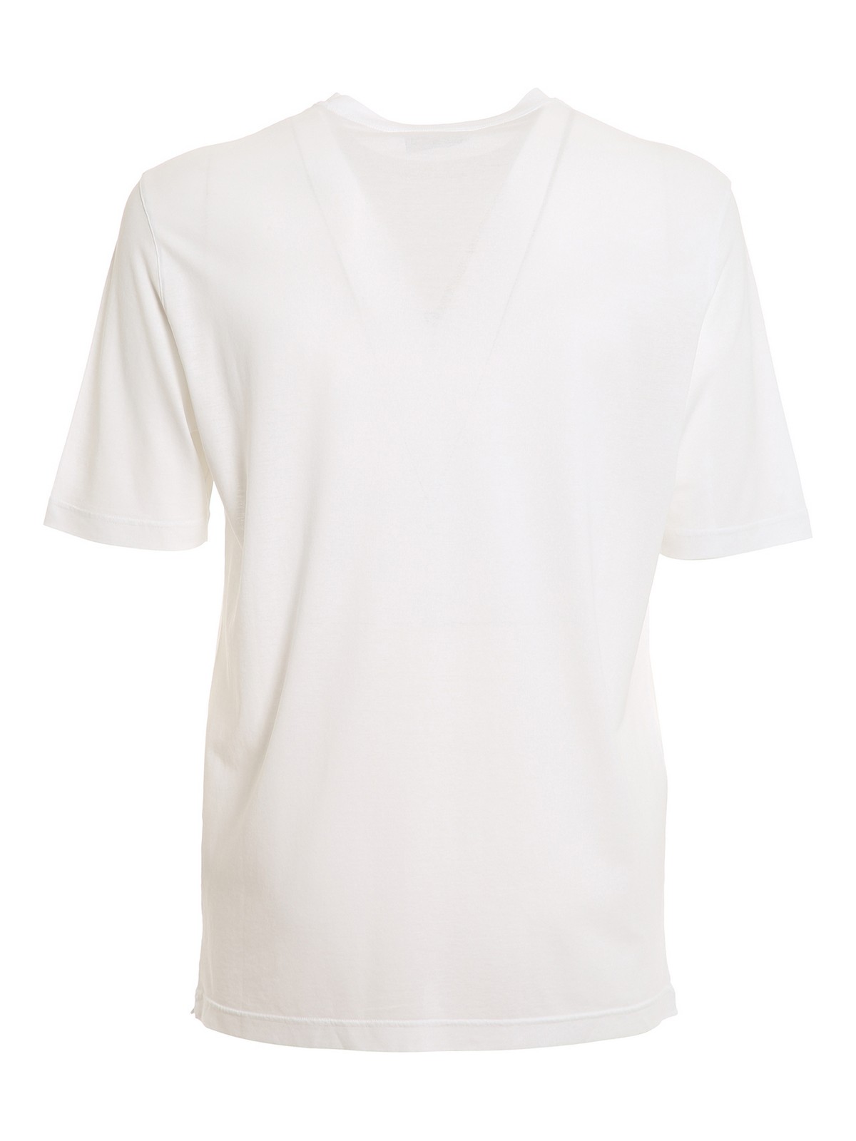 Shop Paolo Fiorillo Cotton Crepe T-shirt In White