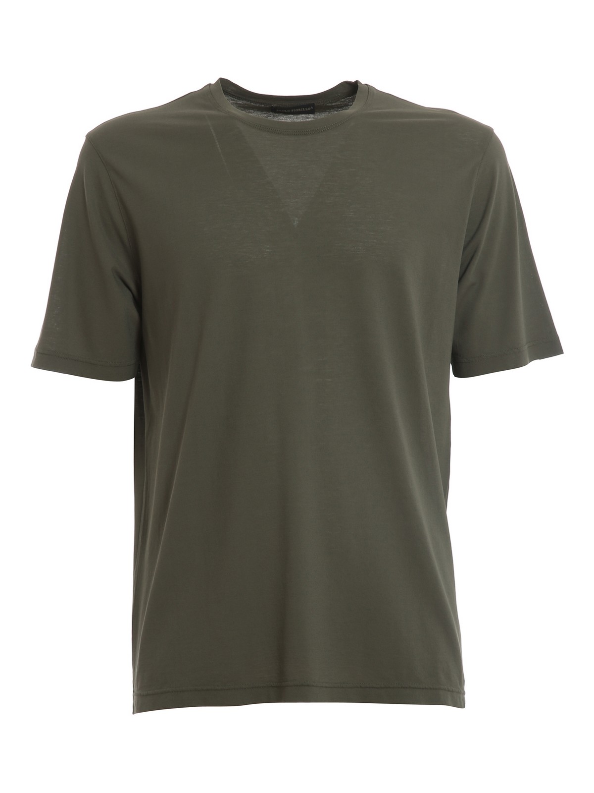 Paolo Fiorillo Cotton Crepe T-shirt In Dark Green