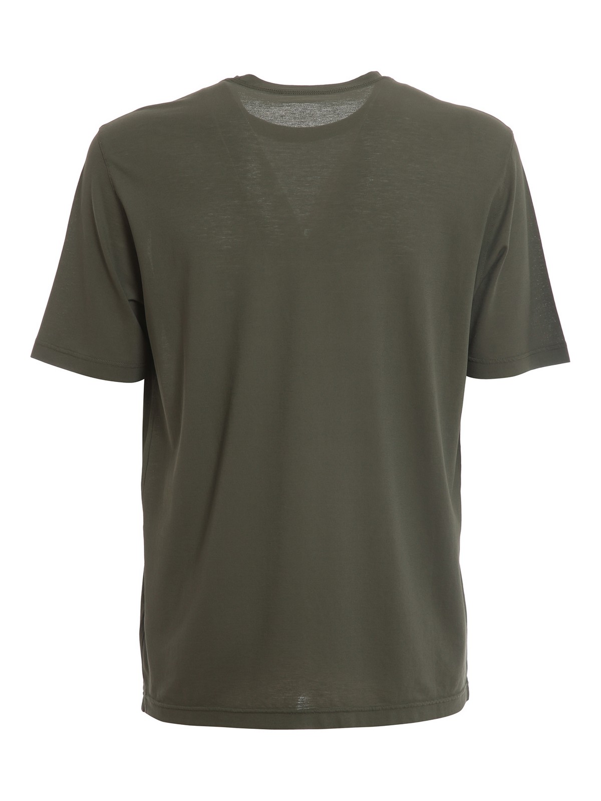 Shop Paolo Fiorillo Cotton Crepe T-shirt In Dark Green