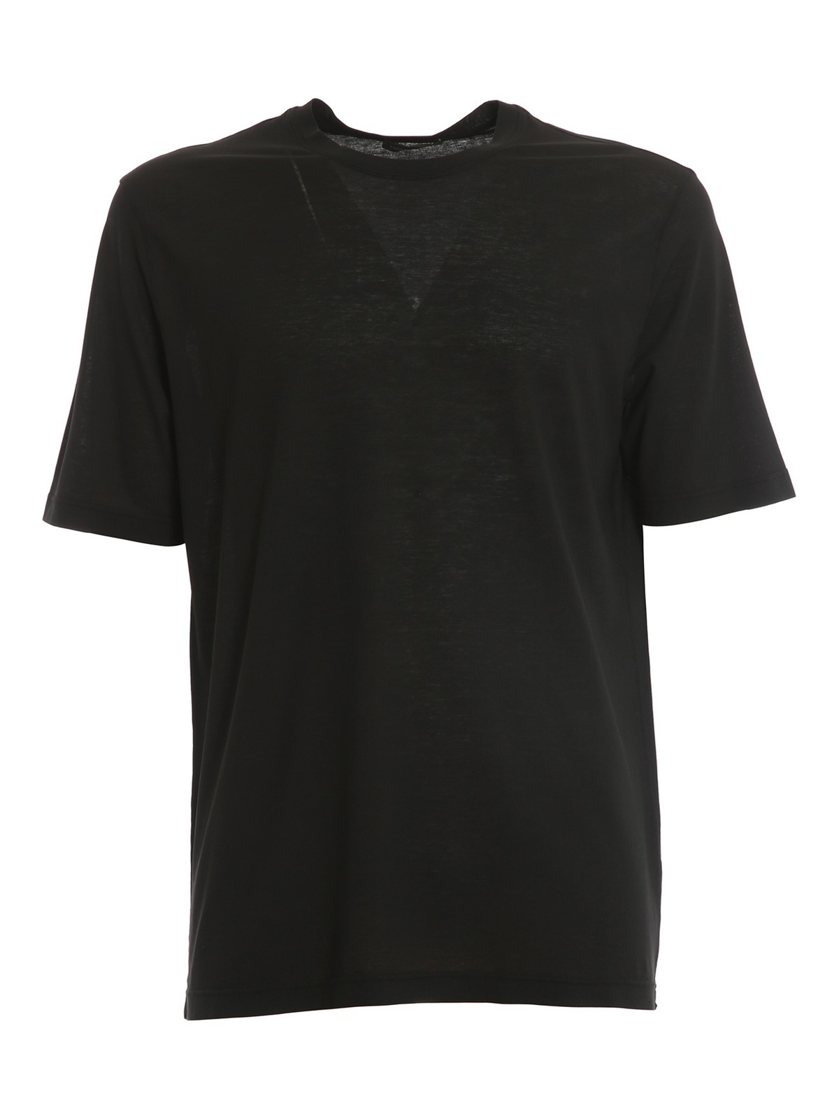 Paolo Fiorillo Cotton Crepe T-shirt In Black