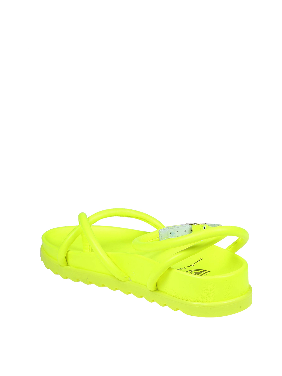 Shop Chiara Ferragni Neon Sandals In Yellow