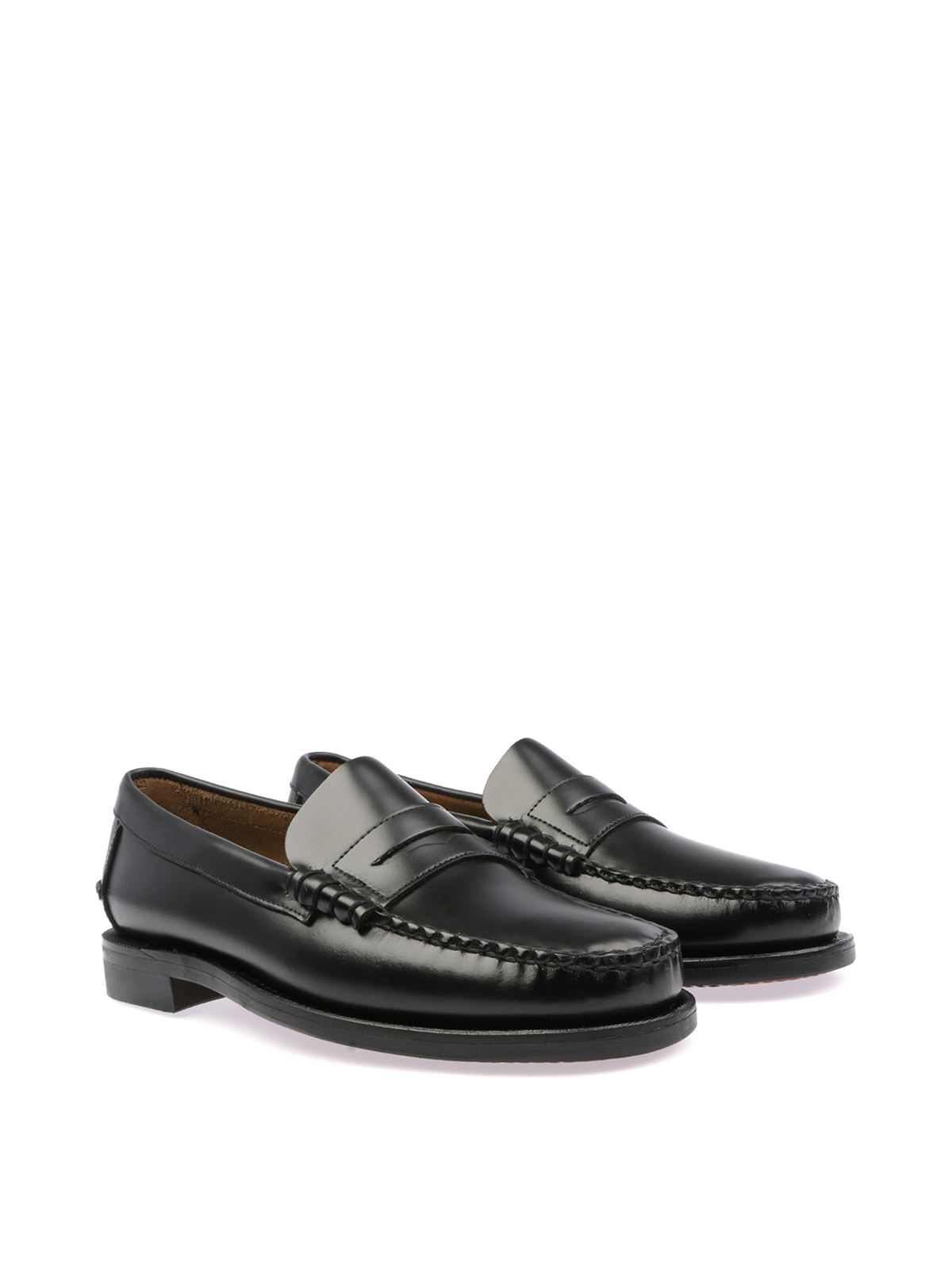Shop Sebago Classic Penny Loafers In Black