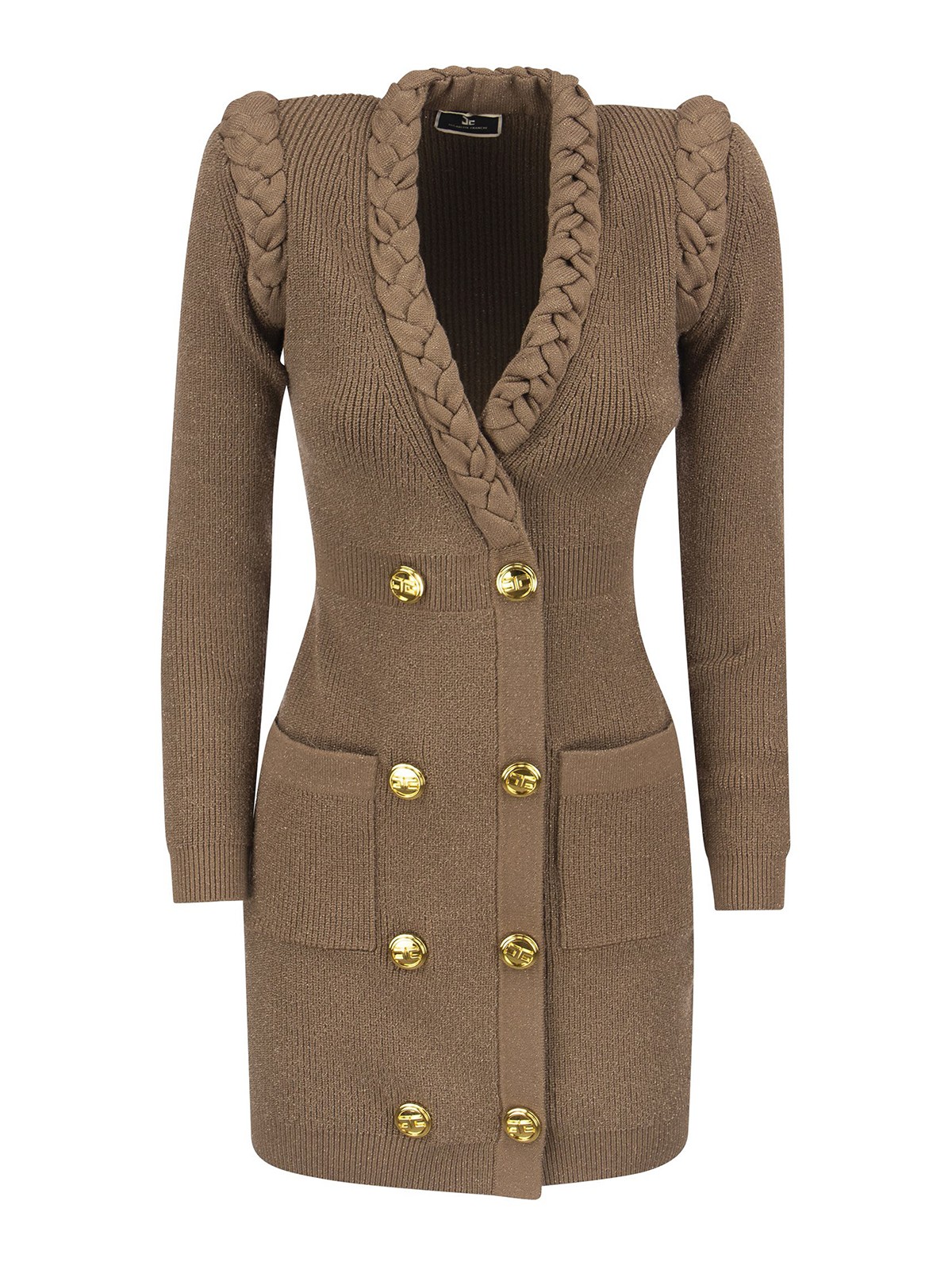 Elisabetta Franchi Kurzes Kleid - Braun - Braun|AM79S21E2644