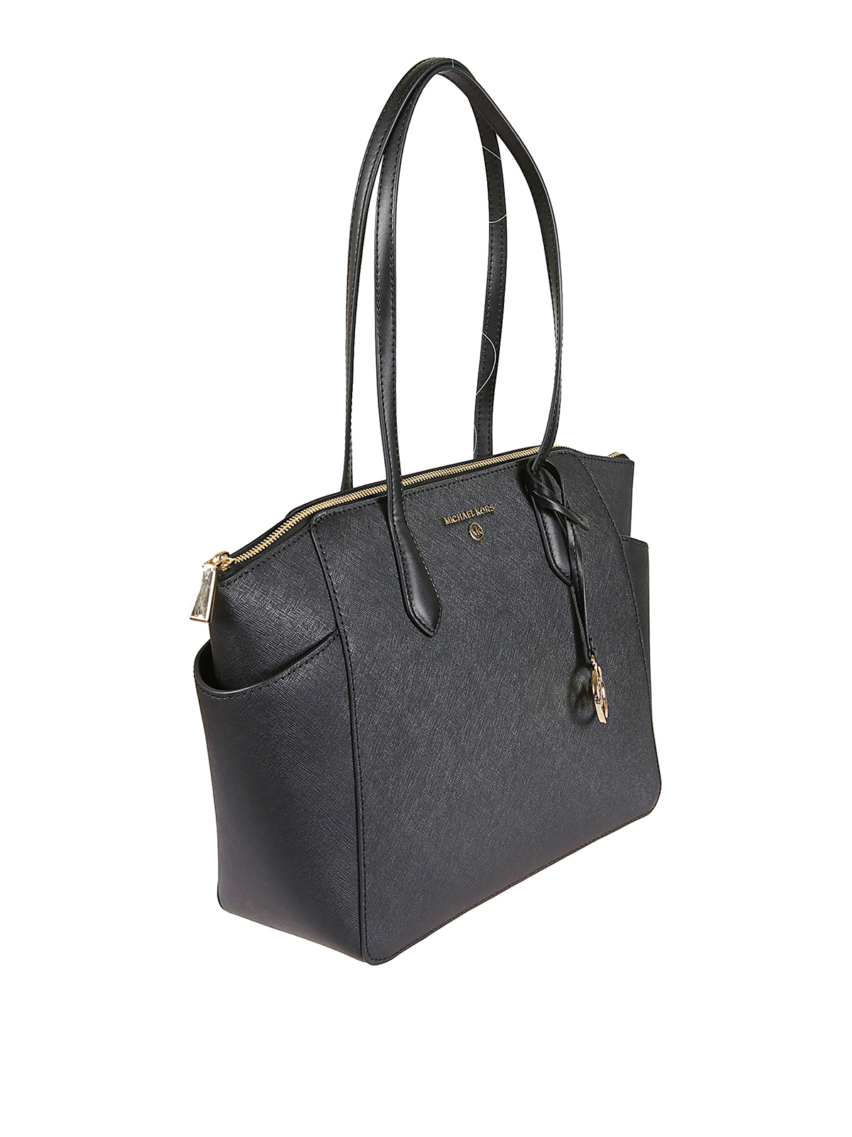 MICHAEL KORS: Marilyn Michael bag in Saffiano leather - Black