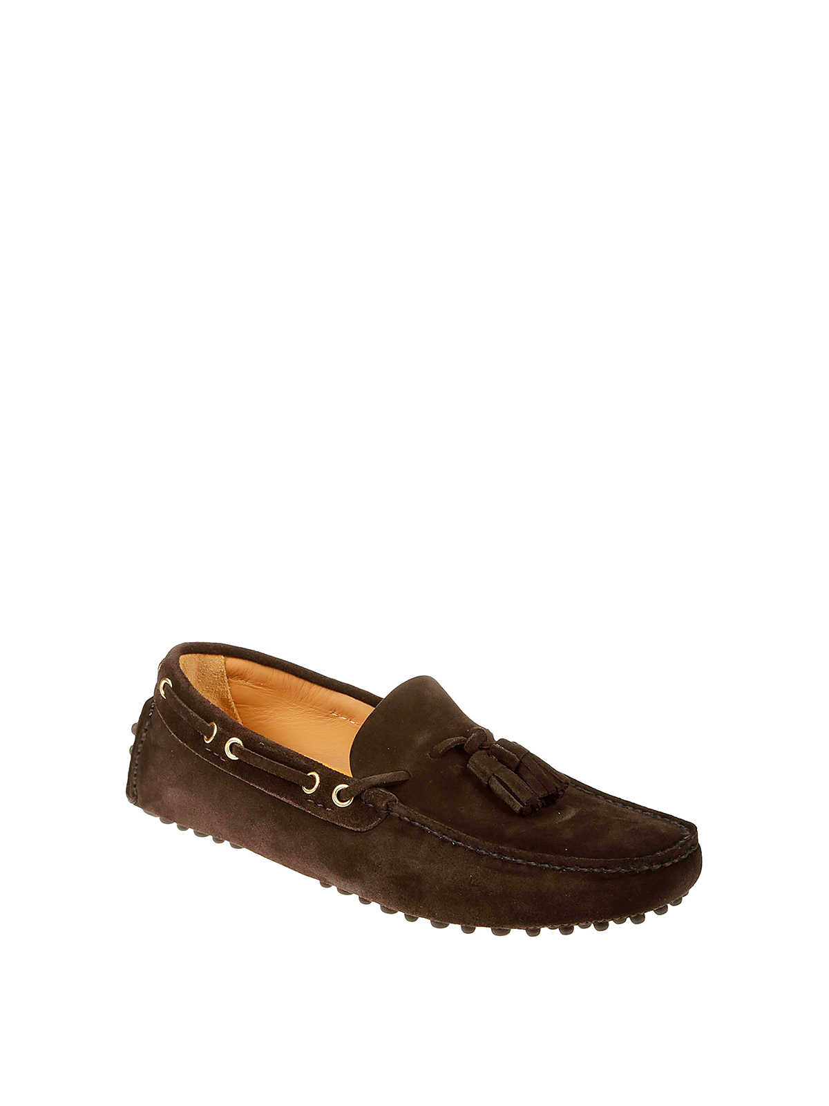 Car Shoe Men\'s Brown Leather Loafers Car Shoe By Prada Men main image 2