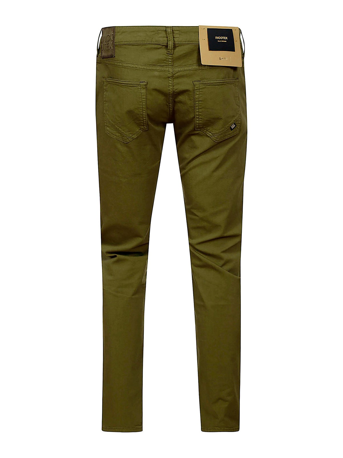 Shop Incotex Jeans Style Trousers In Green