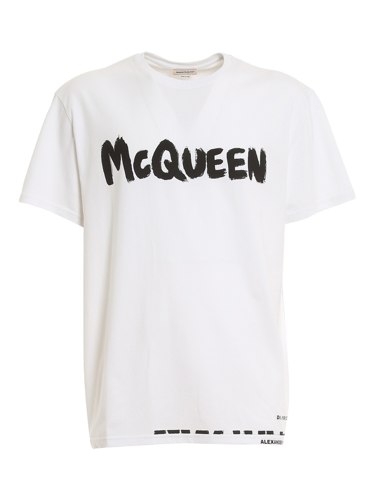 Alexander Mcqueen Printed T-shirt In Blanco