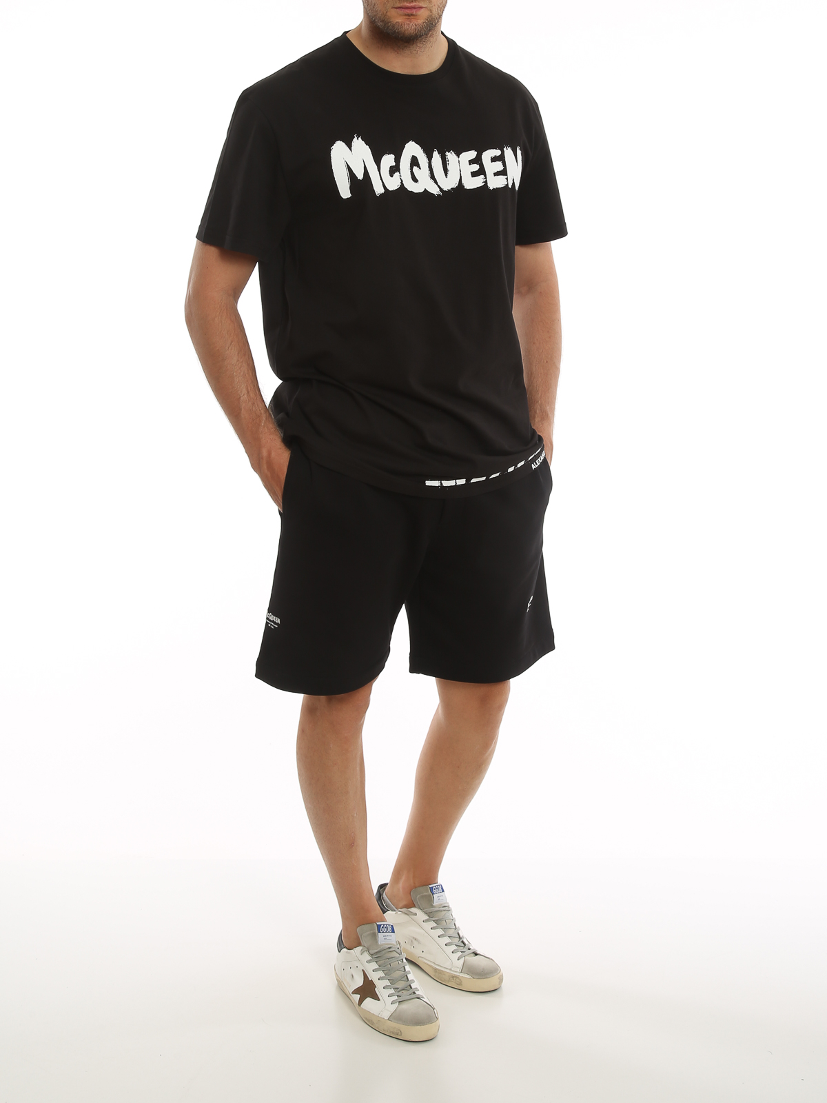 Shop Alexander Mcqueen Printed T-shirt In Negro