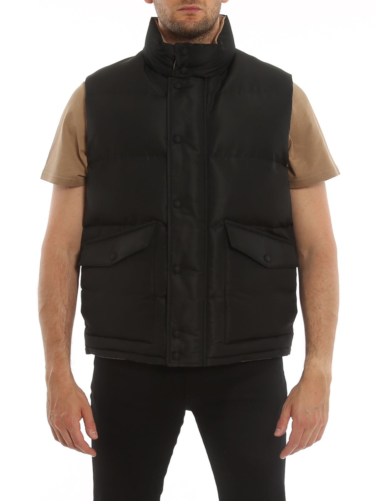 Shop Alexander Mcqueen Quilted Puffer Vest In Negro