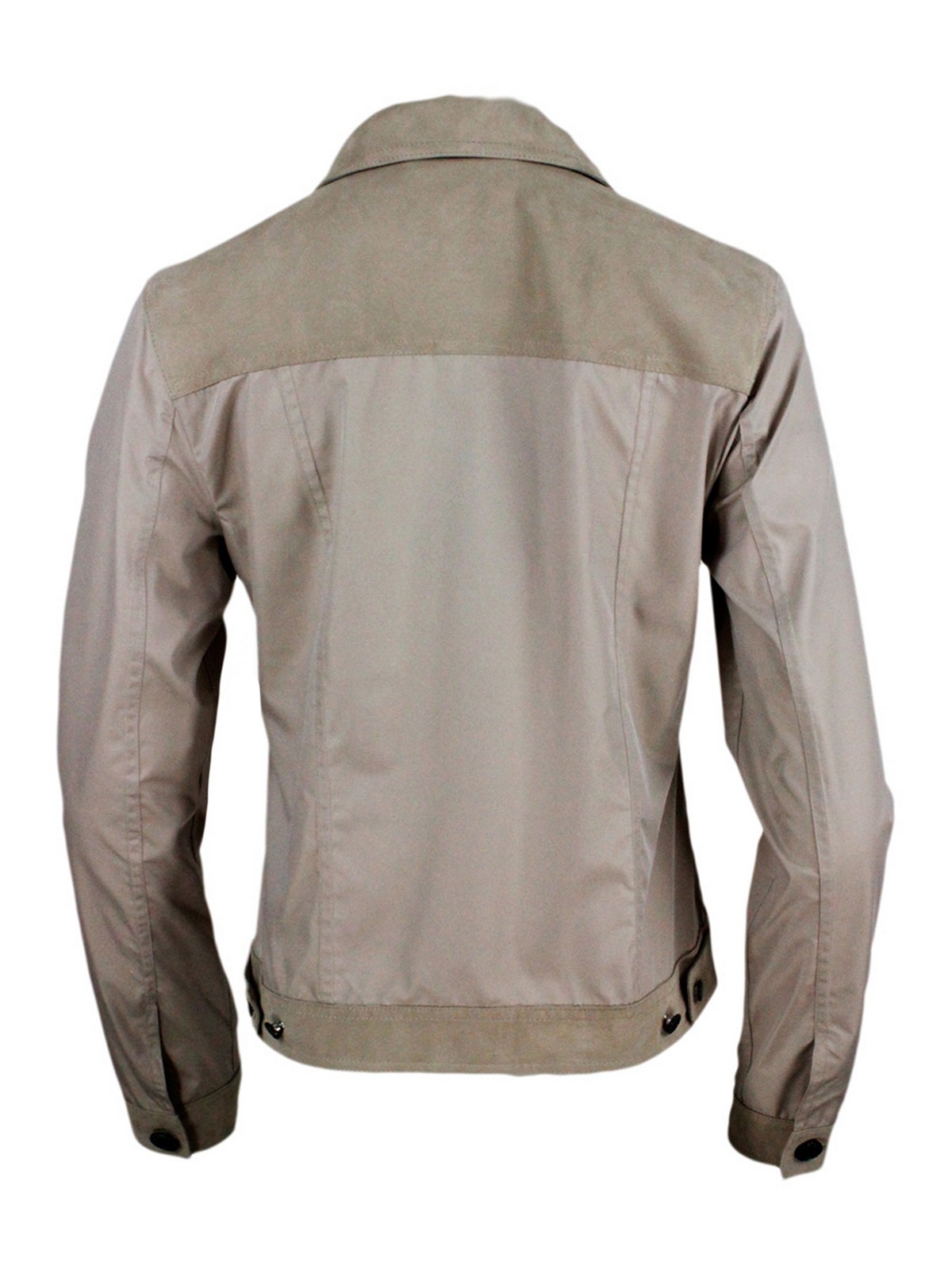 Shop Moorer Tech Fabric Shirt Jacket In Beige