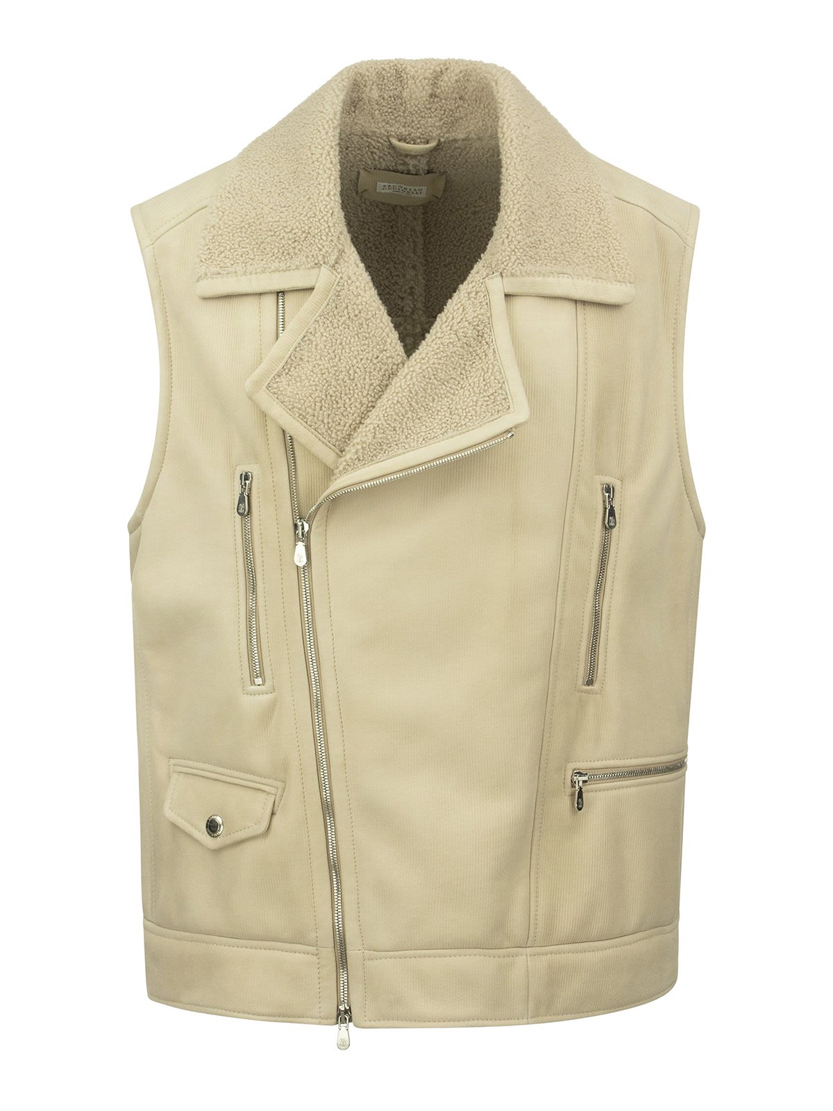 ジャケット BRUNELLO CUCINELLI Sleeveless velvet down jacket Sleek Brunello Cucinelli Women Sleeveless Velvet Down Jacket Sleek