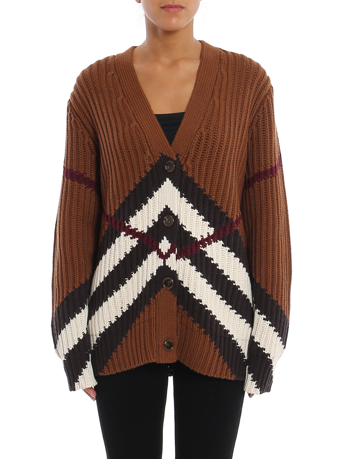 Burberry Karine cardigan - Brown - Women | 8055730 | thebs.com
