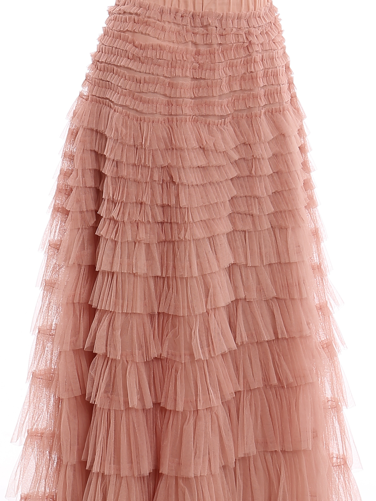 Twinset Embellished frilled tulle skirt - Pink|222TP211100714