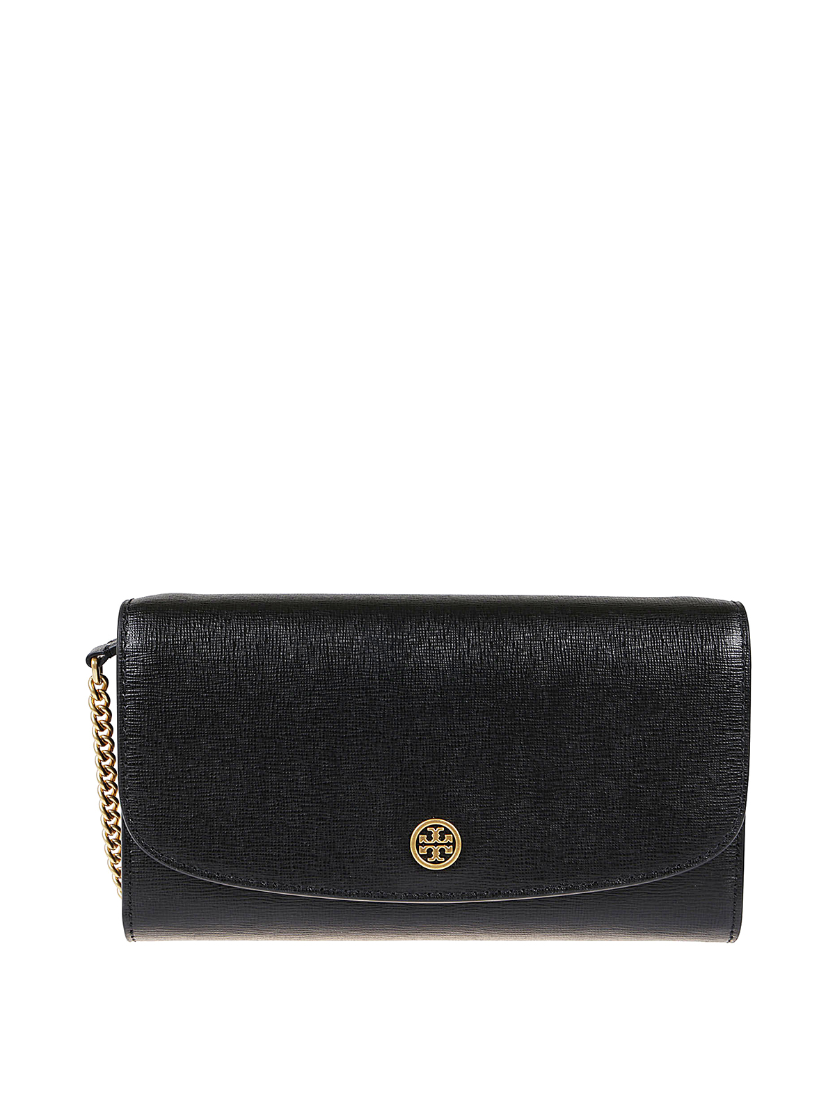 Tory Burch Robinson Chain Wallet In Negro