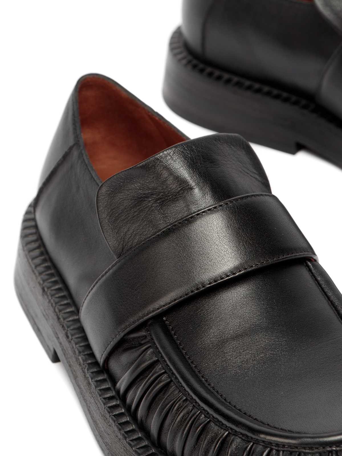 Marsèll Alluce grained leather loafers - Black