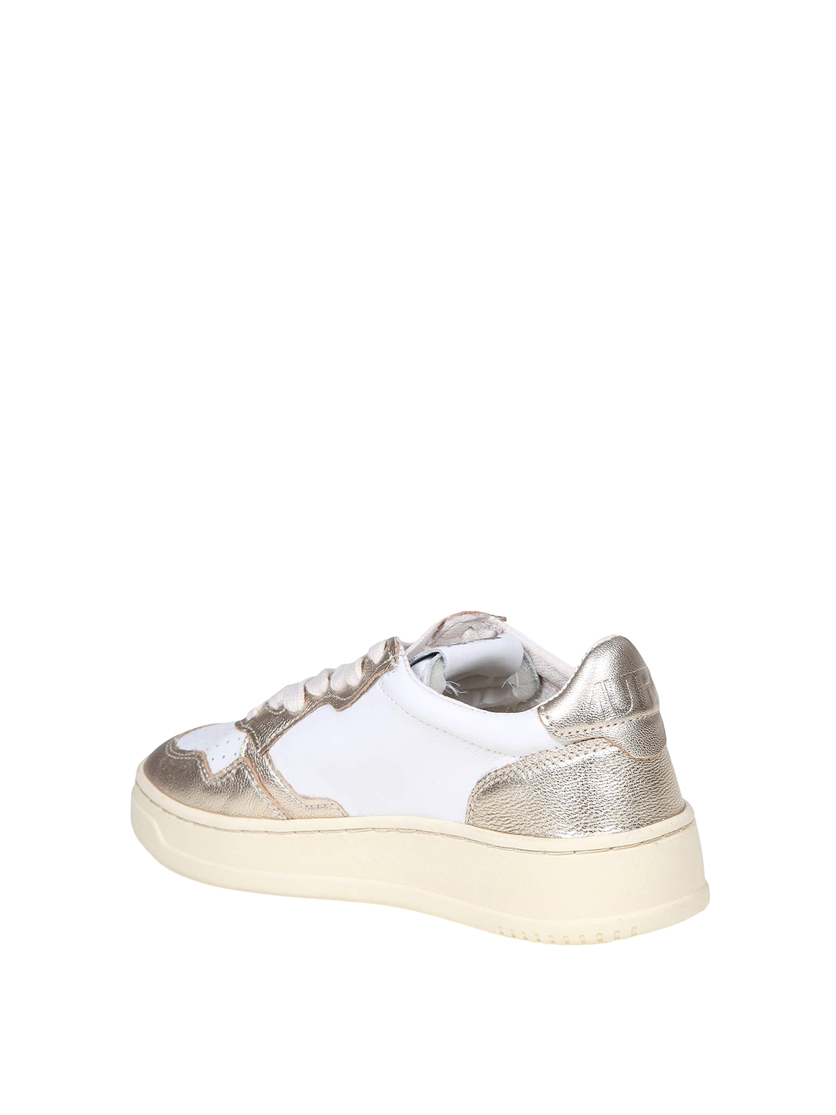 Shop Autry Sneakers In White And Platinum Leather In Blanco