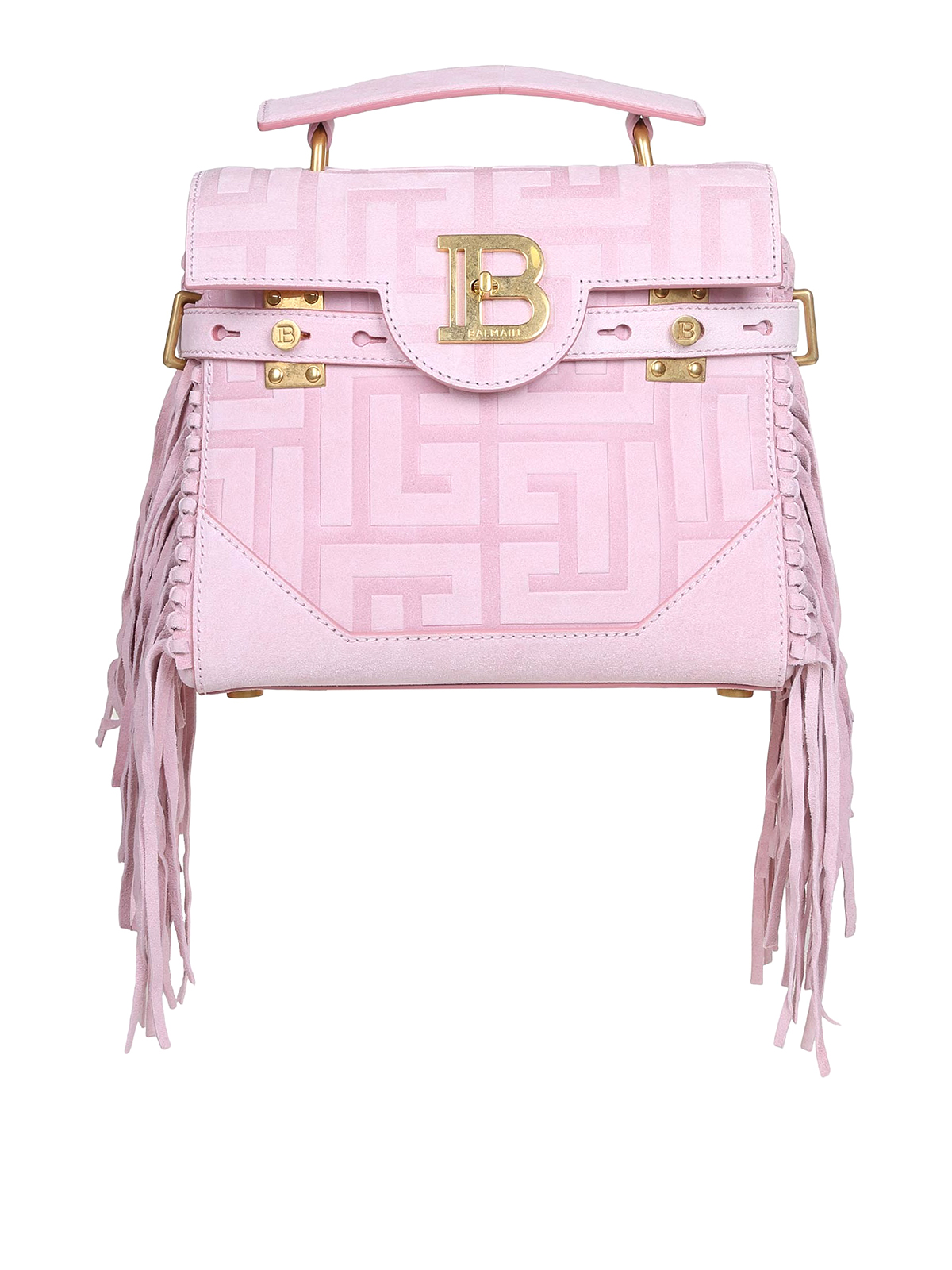 Cross body bags Balmain B buzz 23 bag in suede with fringes