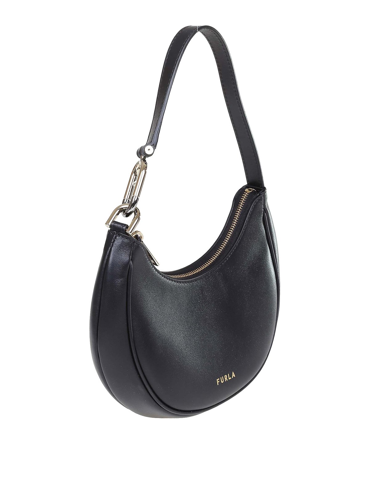 The Medium Olivia Hobo in Black Leather– KHAITE