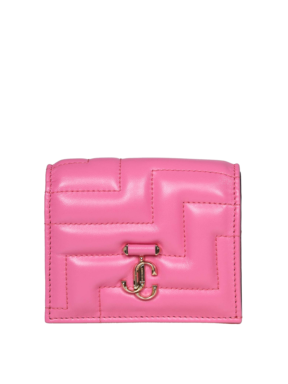 Shop Jimmy Choo Pink Avenue Nappa Leather Wallet