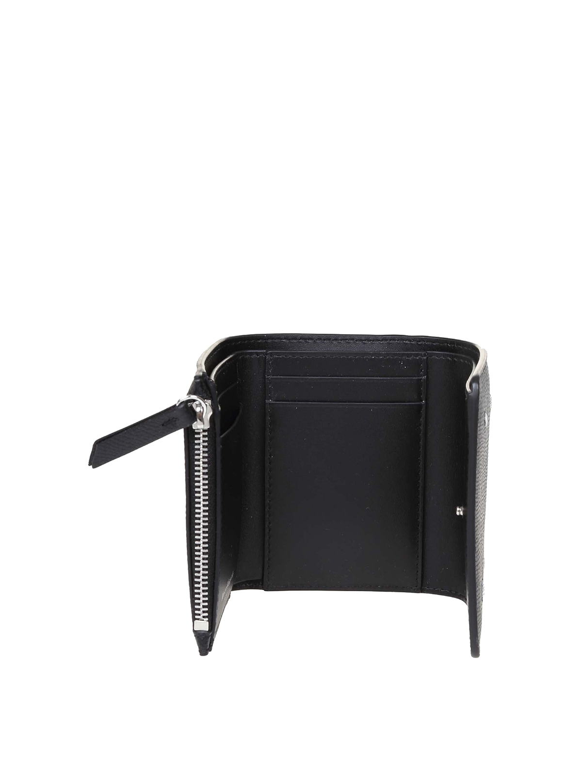 Shop Maison Margiela Black Leather Wallet