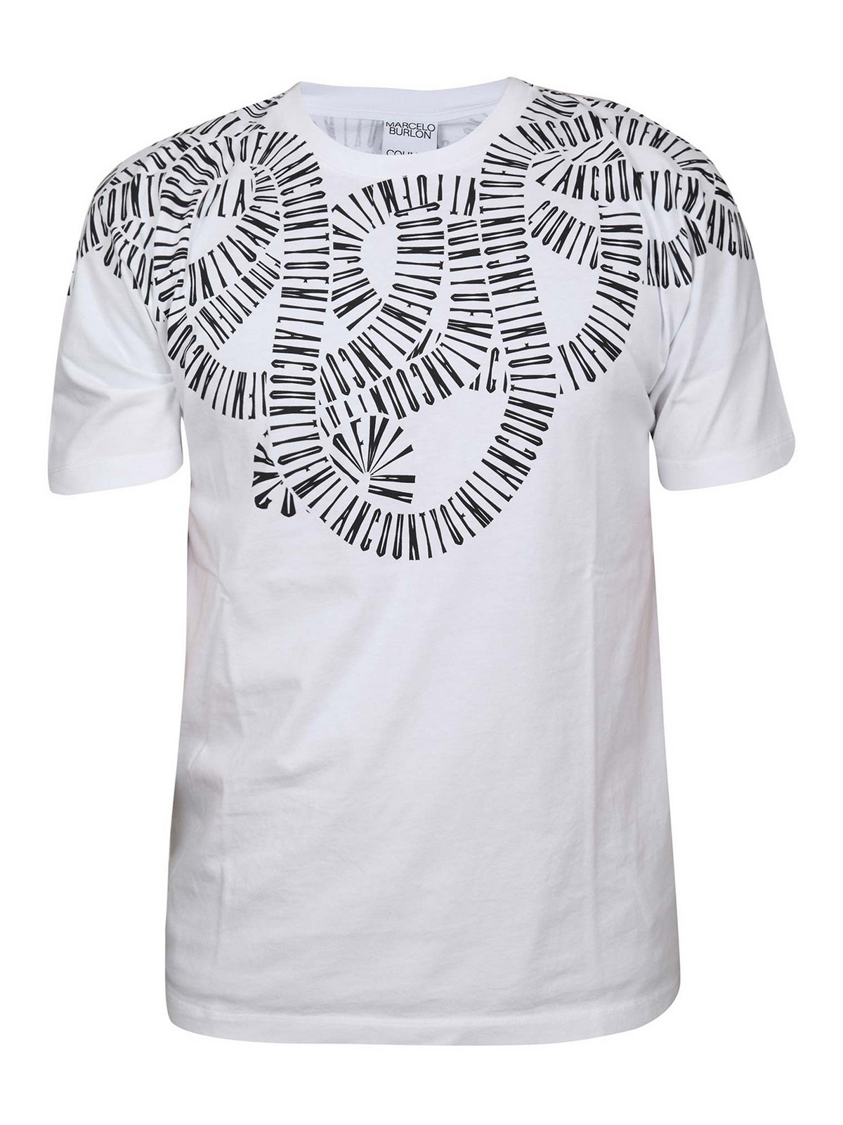 Marcelo Burlon County Of Milan Cotton T-shirt With Print In White