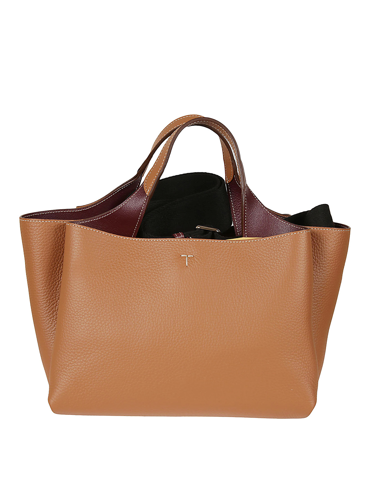 【関税＆送料込み】Tod'S Brown Leather Totes Woman MULTICOLOUR Tod's Bag in Leather Medium