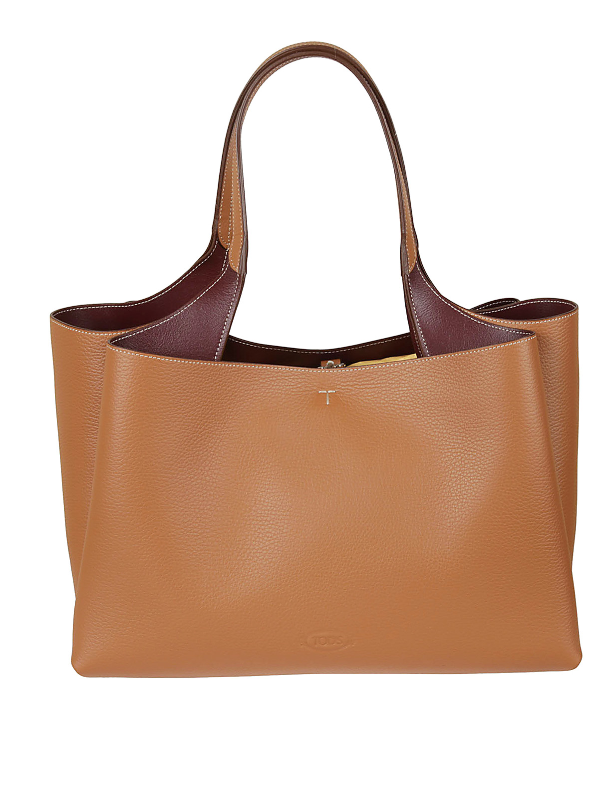 Tod's Leather Tote In Brown