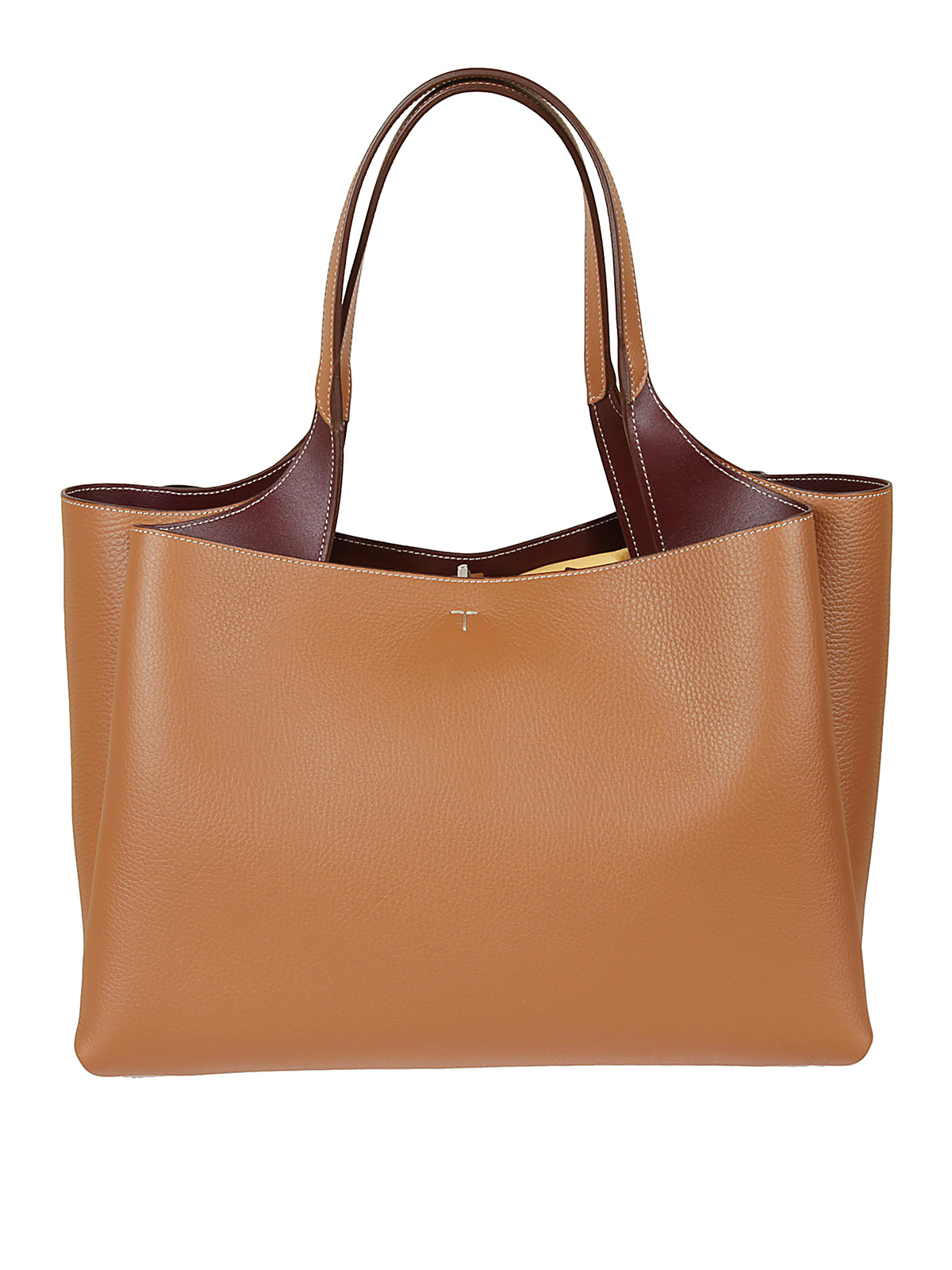 Shop Tod's Leather Tote In Brown