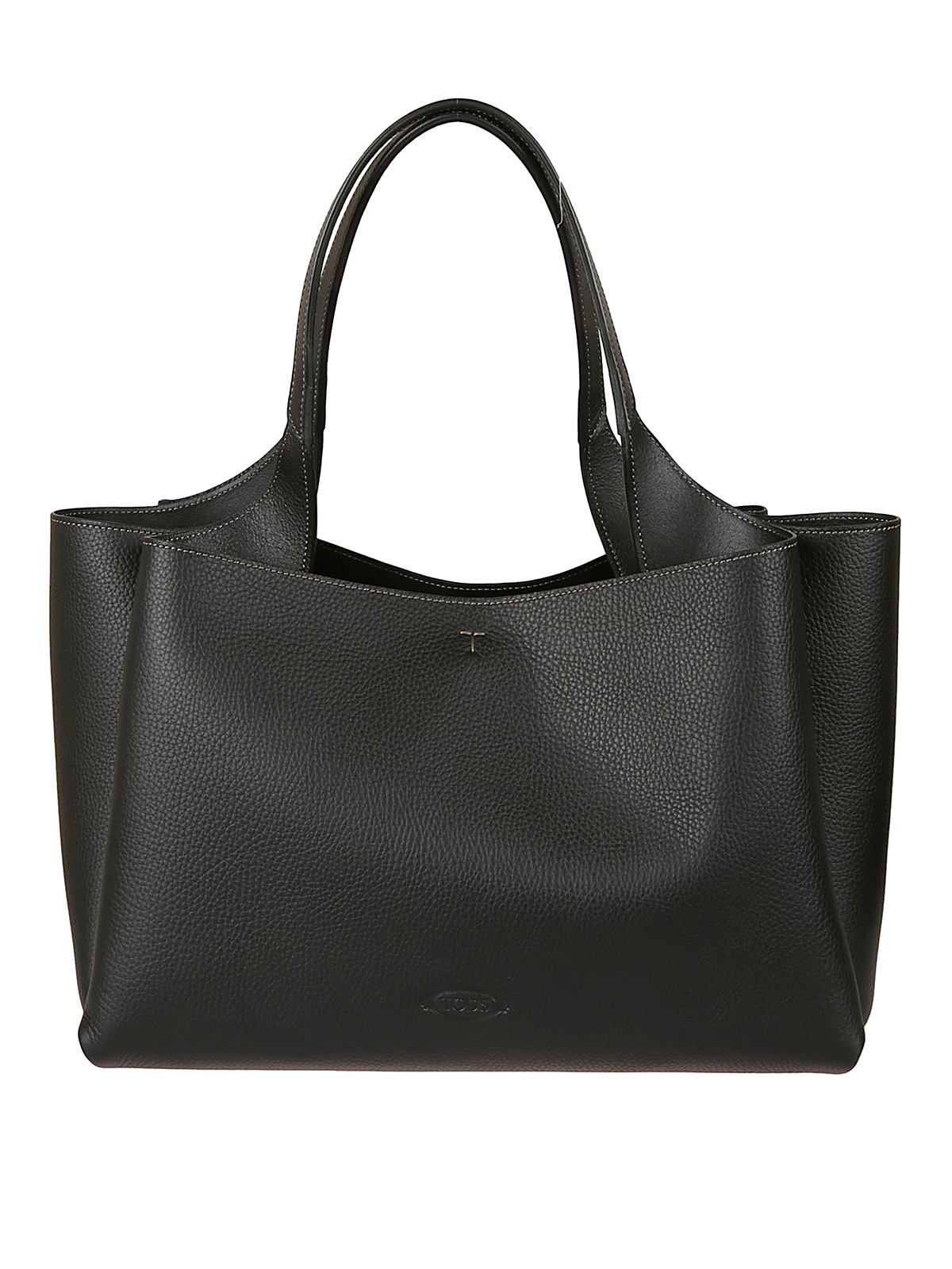 Tod's Leather Tote In Black