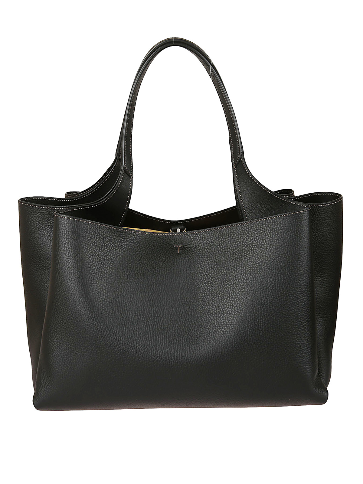 Shop Tod's Leather Tote In Black