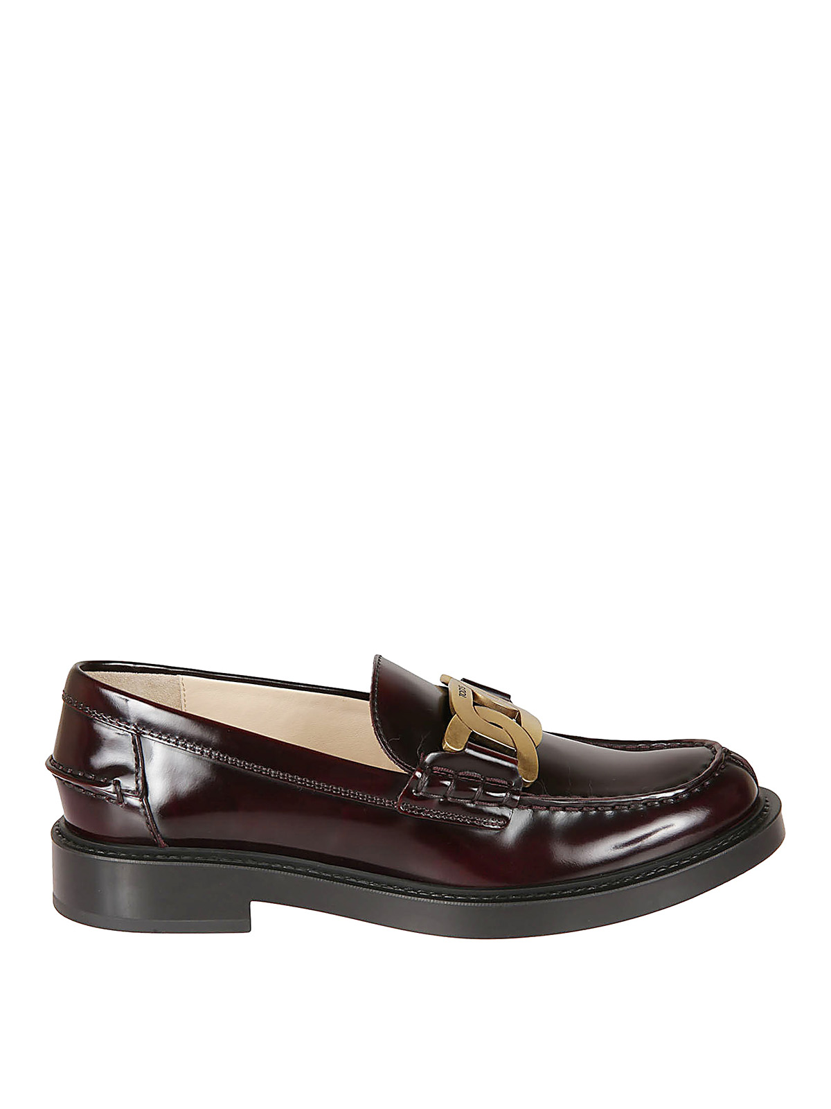 Tod's Chain Loafers In Burdeos