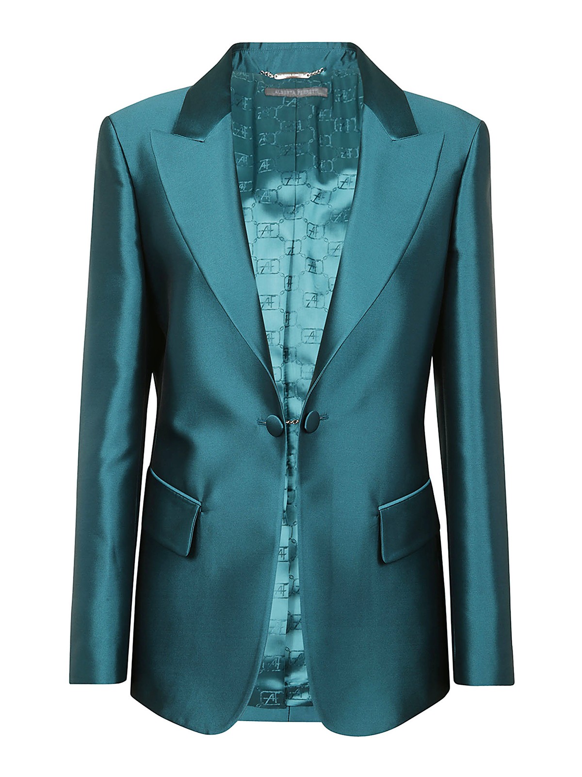 Alberta Ferretti Multifabric Jacket In Azul