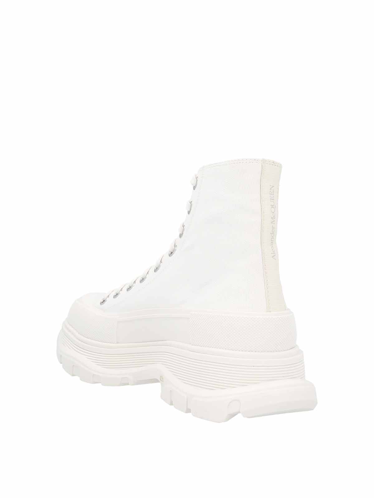 Shop Alexander Mcqueen Chunky Sole Ankle Boots In White