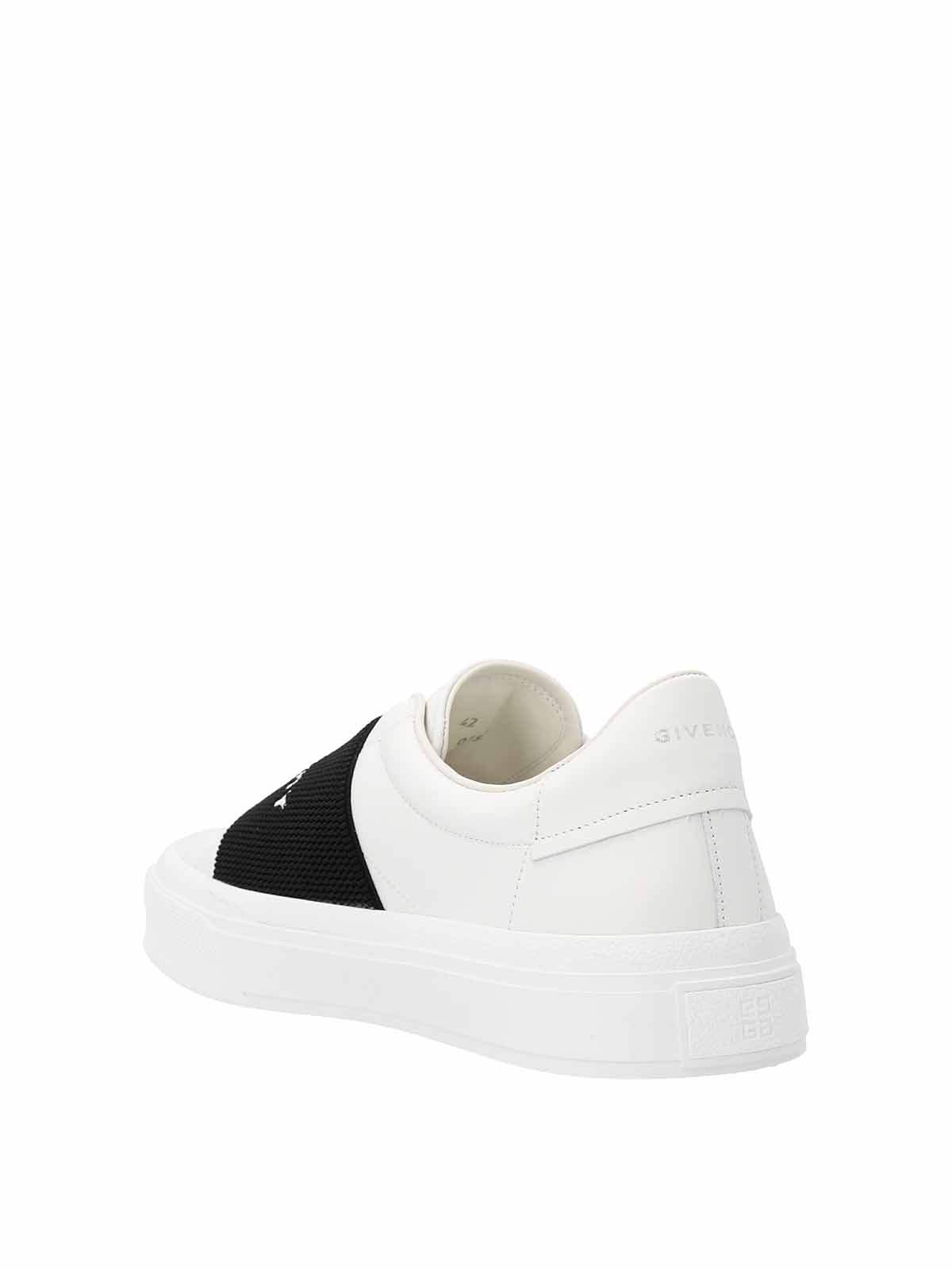 Shop Givenchy Leather Sneakers In Blanco