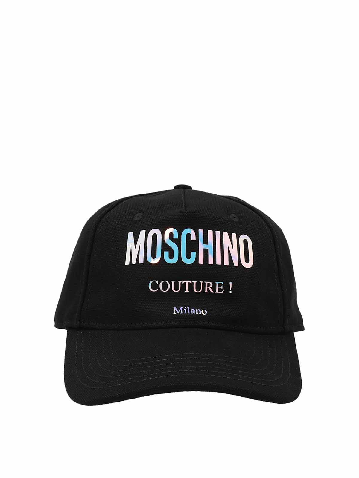 Moschino Holographic logo cap Black Men 921182660555