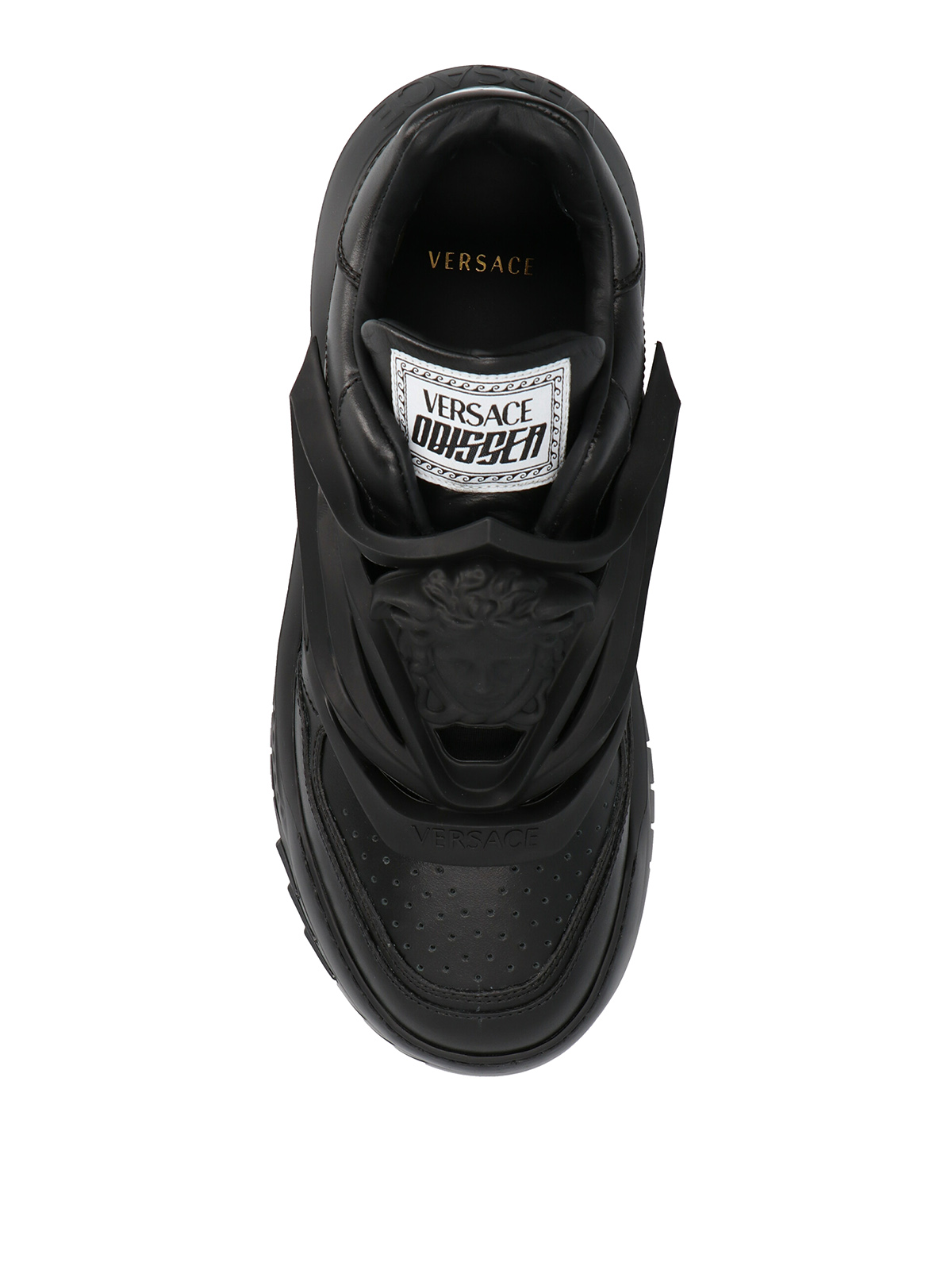 Shop Versace Odissea Sneakers In Black