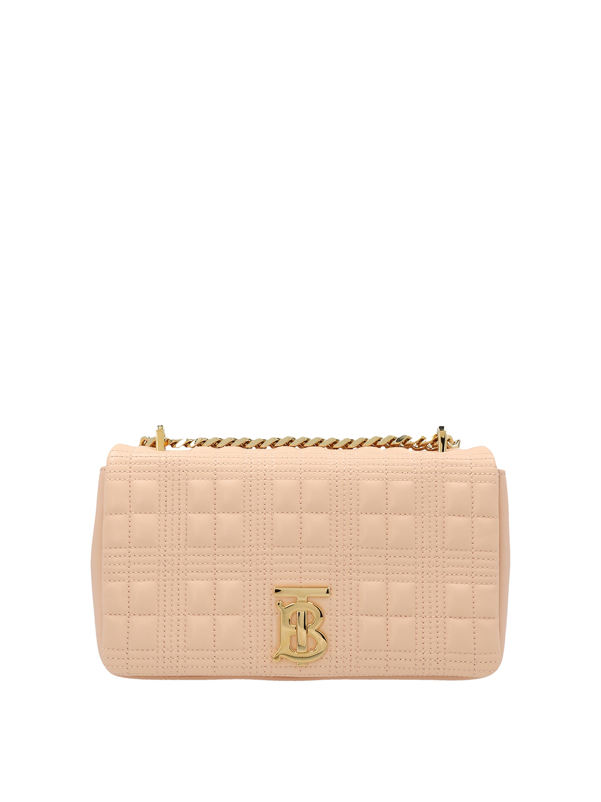 Burberry Lola Small Quilted Cross-body Bag - White