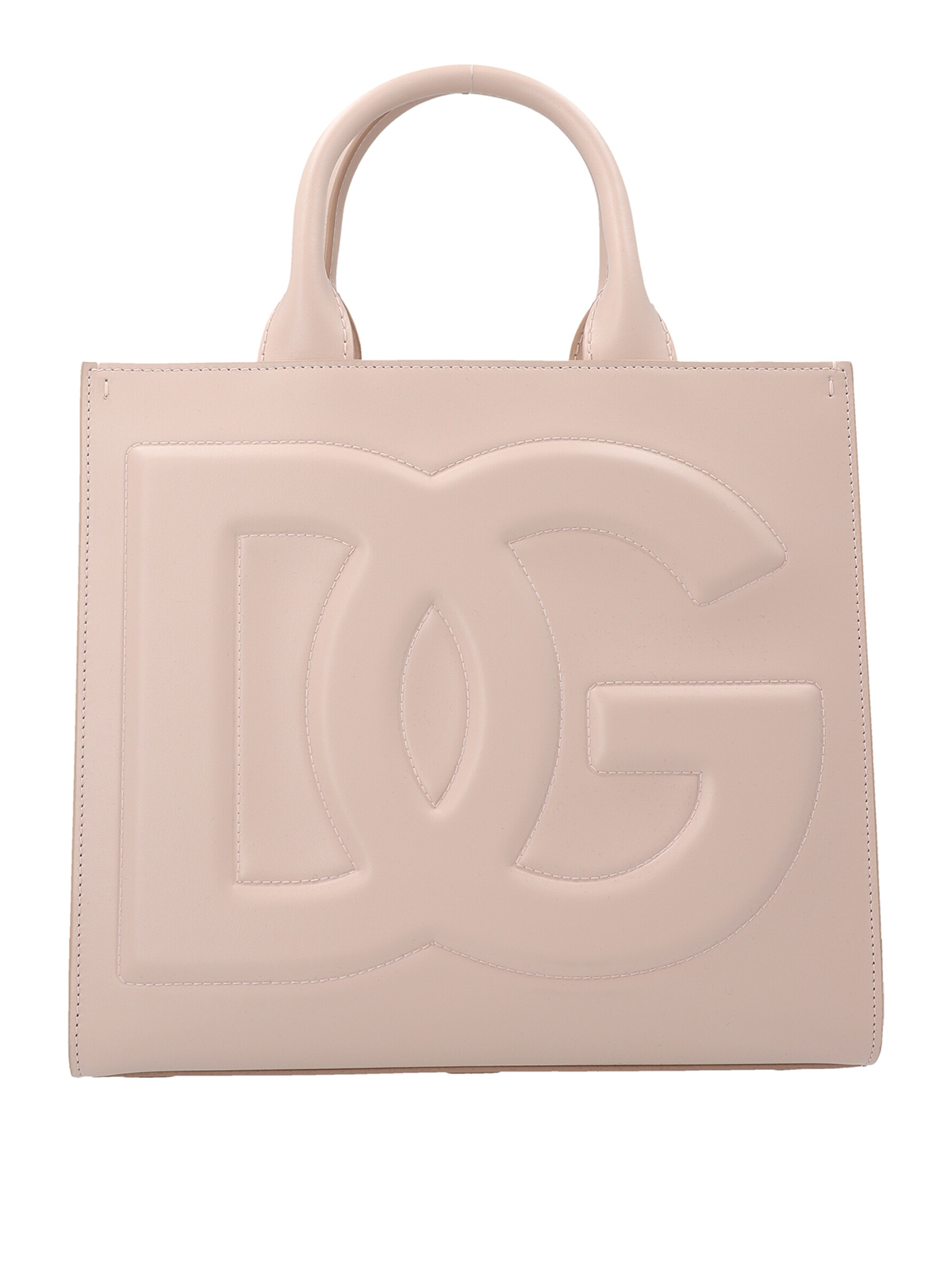 DG Daily Mini Leather Tote Bag in Pink - Dolce Gabbana