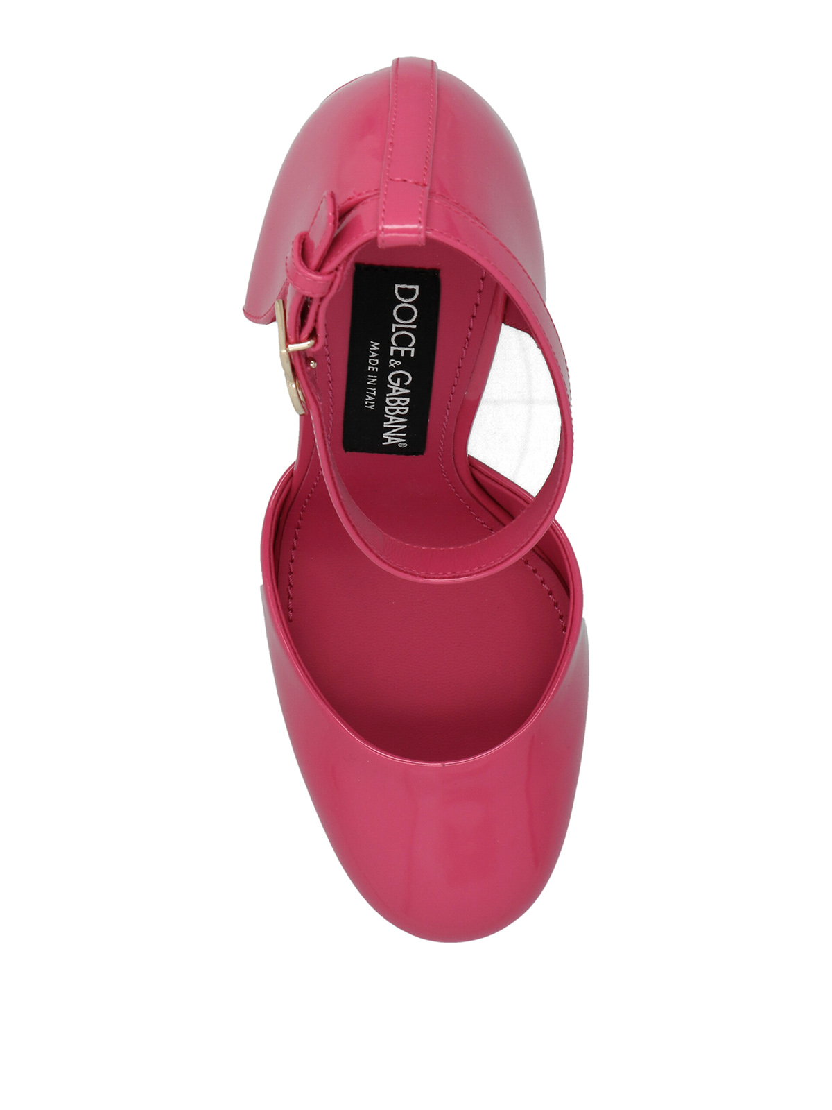 Shop Dolce & Gabbana Patent Leather Mary Jane In Fucsia