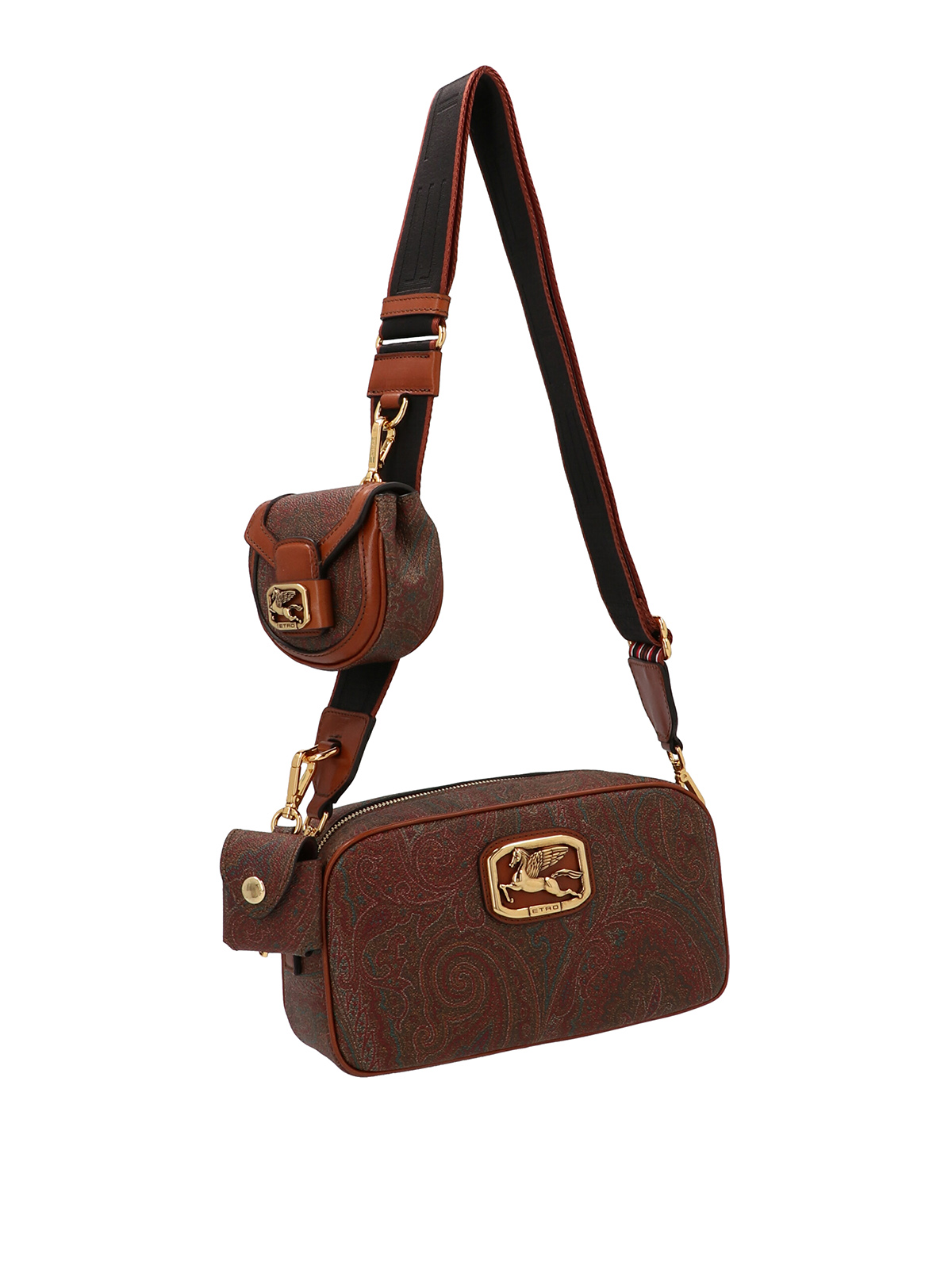 Etro Milano Vintage Paisley Canvas Handbag Tote Bag Satchel at