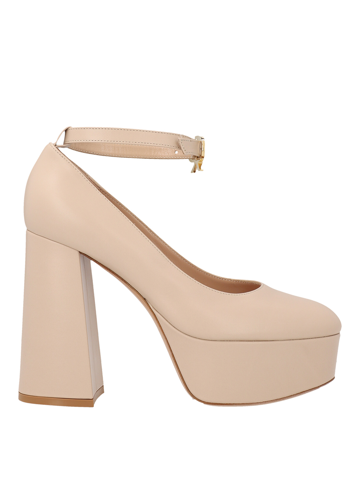 Gianvito Rossi Mary Jane Pumps In Beis
